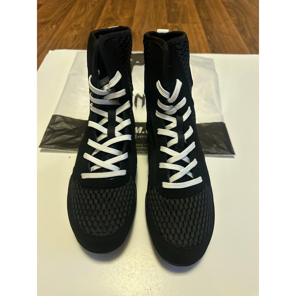 New Venum Contender Boxing Shoes High-Top #4958 Black Size US 7/ EU 39 - Picture 2 of 6